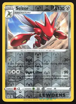 Scizor - 128/192 - Reverse Holo - Rebel Clash - Pokemon Card - Image 1