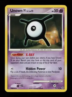 Unown [X] 71/132 Uncommon Secret Wonders Pokemon Cards - Image 1