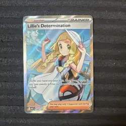 Pokemon TCG Card Lillie's Determination 169/132 Mega Evolution Ultra Rare - NM - Image 1