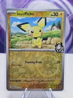 Ethan's Pichu 071/182 Sv10: Destined Rivals Reverse Holo Pokemon TCG Card NM - Image 1