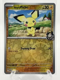 Ethan's Pichu 071/182 Sv10: Destined Rivals Reverse Holo Pokemon TCG Card - Image 1