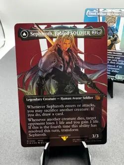 MTG Final Fantasy VII Cloud, Midgar Mercenary + Sephiroth Double-Sided Foil - Image 2