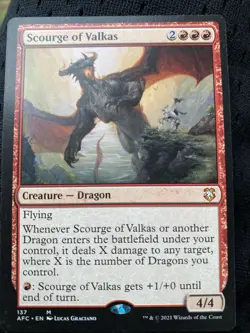 1x MTG Scourge of Valkas - Commander: Adventures in the Forgotten Realms (AFC) - Image 1