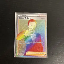 Pokemon TCG Trainer Card Boss's Orders 200/192 NM Rainbow Secret Rare Holo - Image 1