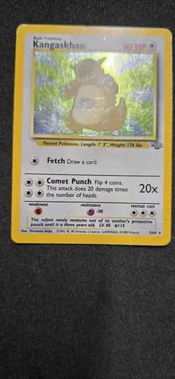 Pokemon TCG Kangaskhan Jungle 5/64 Holo Unlimited Holo Rare - Image 3