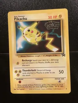 Pokemon Movie Pikachu Black Star Promo 4/53 WOTC Vintage 1999 - Image 1
