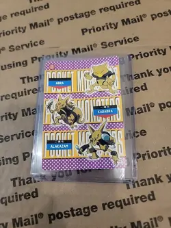 Pokemon Pocket Monsters Prism Holo Mew Mewtwo Evolution Carddass #579 Alakazam - Image 4