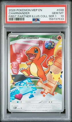 PSA 10 2026 POKEMON MEP EN-ME BLACK STAR PROMO #038 CHARMANDER - Image 1