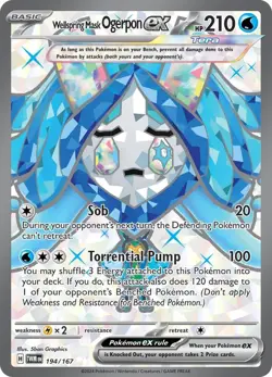 Pokemon - 194/167 - Wellspring Mask Ogerpon ex - Twilight Masquerade - Image 1