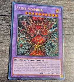 Saint Azamina - SUDA-EN036 Secret Rare 1st Edition Yugioh TCG Card - Image 1