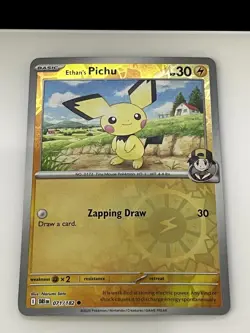 Ethan's Pichu 071/182 Common Destined Rivals Pokemon Reverse Holo Near Mint - Image 1