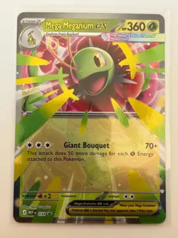 Mega Meganium ex 034 Holo Promo ME: Mega Evolution Promo Pokemon Near Mint - Image 1
