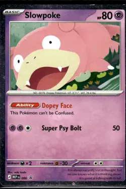Slowpoke (Comos Holo) 086 Promo ME: Mega Evolution Promo Pokemon Near Mint - Image 1