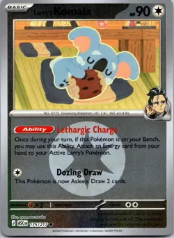 Larry's Komala (Energy Symbol) 175/217 Ascended Heroes Pokemon Reverse Holo NM - Image 1