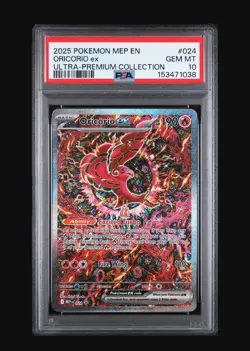 2025 POKEMON MEP BLACK STAR PROMO #024 ORICORIO ex ULTRA-PREMIUM COLL PSA 10 - Image 1