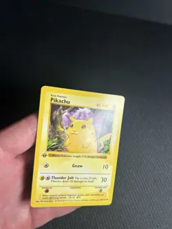 Pokemon TCG Pikachu 58/102 1st Edition Base Set Shadowless Yellow Cheeks NM-/LP+ - Image 5