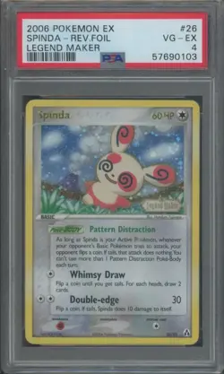 Pokemon TCG Spinda 26/92 EX Legend Maker Reverse Holo PSA 4 - Image 1