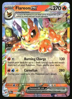 FLAREON EX 014/131 HOLO DOUBLE RARE PRISMATIC EVOLUTIONS POKEMON NEAR MINT - Image 1
