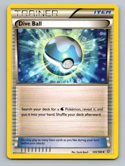 Dive Ball 125/160 Uncommon Primal Clash Pokemon Lightly Played - Image 1