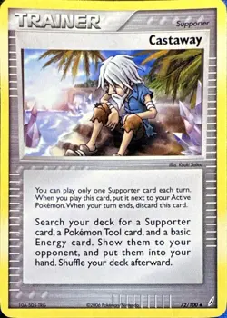 Castaway 72/100 Uncommon Crystal Guardians Pokemon Near Mint - Image 1