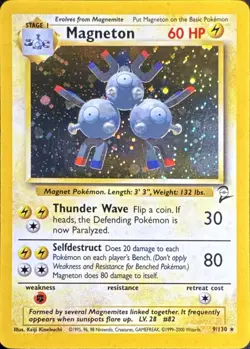 Magneton 9/130 Holo Rare Base Set 2 Pokemon Lightly Played - Image 1