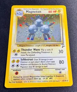 Magneton 9/130 Holo Rare Base Set 2 Pokemon Lightly Played - Image 3