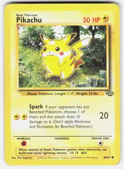 Pokemon tcg Jungle Pikachu Moderately played - Image 1