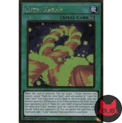 Yugioh Cubic Karma MVP1-ENG41 Gold Rare 1st Edition NM - Image 1