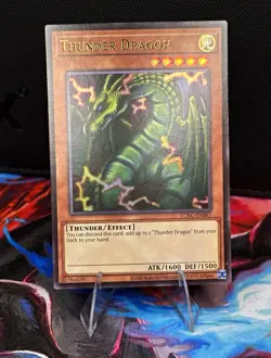 Pack Fresh Konami Thunder Dragon LCKC-EN067 Ultra Rare Foil Unlimited NEAR MINT - Image 1