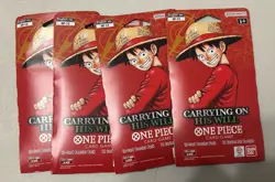 One Piece OP-13 Carrying on His Will Sleeved Blister Booster Packs New LOT OF 4 - Image 1