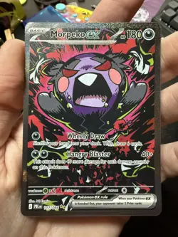 Morpeko ex 117/084 - Pitch Black SIR - Card in hand - Image 1