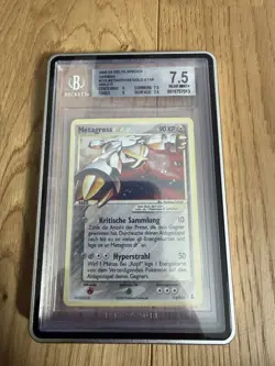 Pokemon Karte Metagross Gold Star 113/113 Ex Delta Species Goldstar BGS 7,5 PSA - Image 1