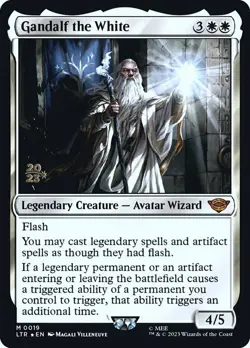 Light Play x 1 Gandalf the White - Foil - Prerelease Promo The Lord of the Rings - Image 1