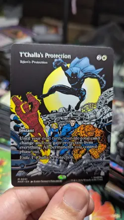 1x T'Challas Protection Teferi's Protection Borderless Marvel MAR NM Magic MTG - Image 1