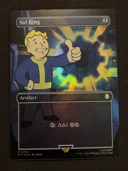 WotC Universes Beyond: Fallout Sol Ring (Borderless) (MR) (Foil) NM - Image 1
