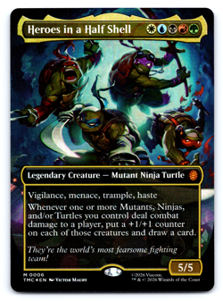 Heroes in a Half Shell FOIL Borderless - TMNT Ninja Turtles MTG - Image 1