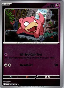 Slowpoke Pitch Black 029/084 Common Reverse Holo Pokemon Near Mint - Image 1