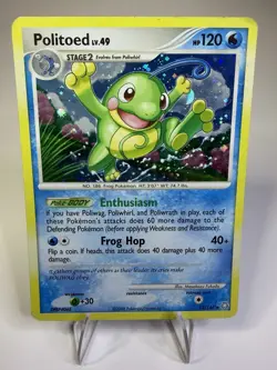 Pokemon TCG Politoed Holo Rare Legends Awakened 12/146 - Image 1