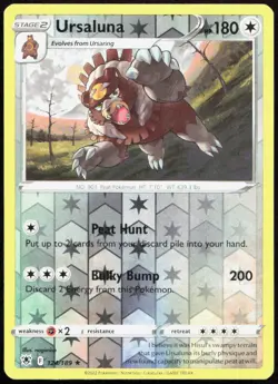 URSALUNA 124/189 RARE ASTRAL RADIANCE 2022 POKEMON REVERSE HOLO LP - Image 1