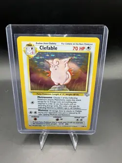 Rare Clefable 1 / 64 Jungle Unlimited Holo Pokemon TCG Card NM - Image 1