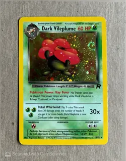 2000 Pokemon Team Rocket Unlimited - Dark Vileplume 13/82 - Holographic - WOTC - Image 1