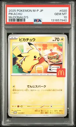 PSA 10 SEQ Sequential Pikachu McDonald's Promo 10 sets Japanese Pokemon - Image 4