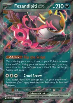 Fezandipiti ex 142/217 Double Rare Ascended Heroes Pokemon Holo NM - Image 1