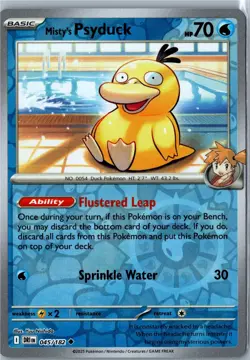 Misty's Psyduck Destined Rivals 045/182 Uncommon Reverse Holo NM - Pokemon Card - Image 1