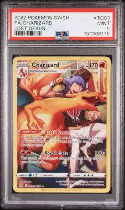 2022 Pokemon Sword & Shield Lost Origin #TG03 Fa/Charizard Lost Origin PSA 9 - Image 1