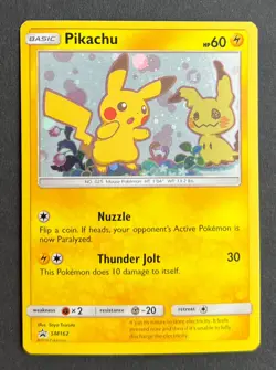 Pikachu SM162 Sun & Moon Black Star Blister Promo Holo Mimikyu Pokemon TCG Card - Image 1
