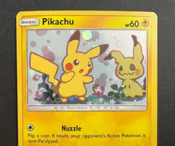 Pikachu SM162 Sun & Moon Black Star Blister Promo Holo Mimikyu Pokemon TCG Card - Image 3