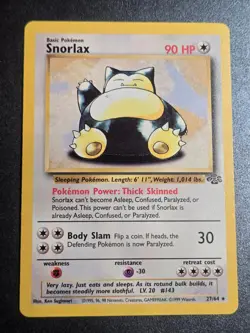 Snorlax 27/64 LP Jungle Rare Pokemon Unlimited - Image 1