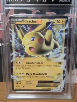 Pikachu EX XY174 Promo Pokemon Card - GetGraded Excellent 7 - Image 3