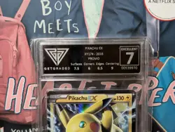 Pikachu EX XY174 Promo Pokemon Card - GetGraded Excellent 7 - Image 5